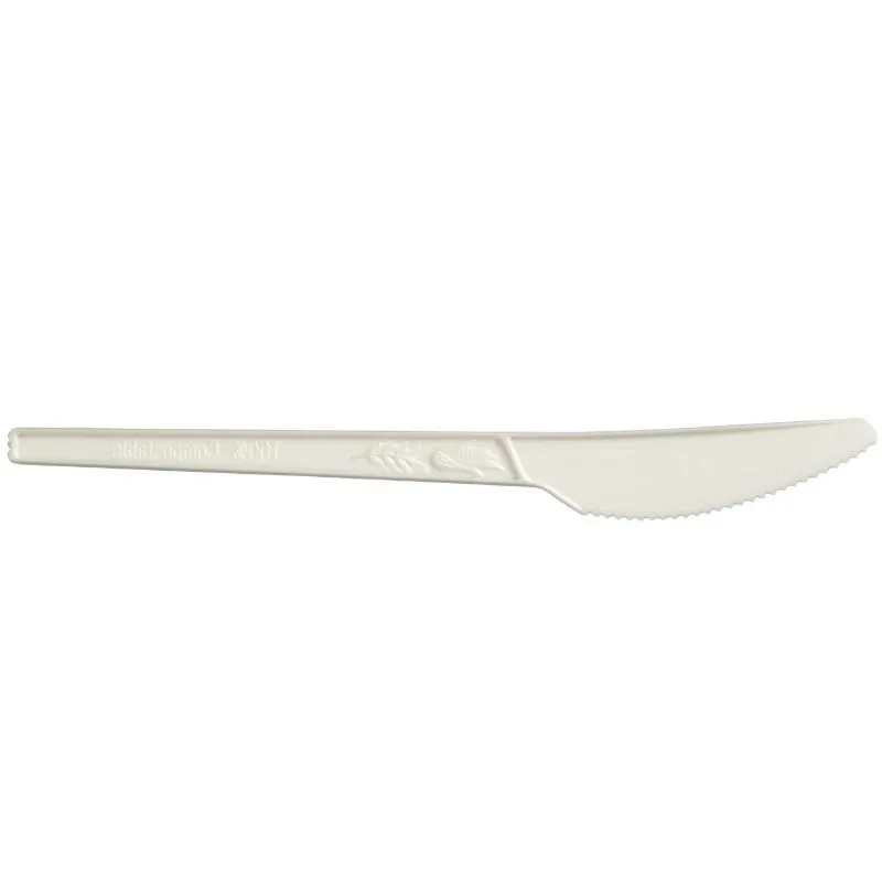 Couteau en CPLA - 166 mm - Lot de 100