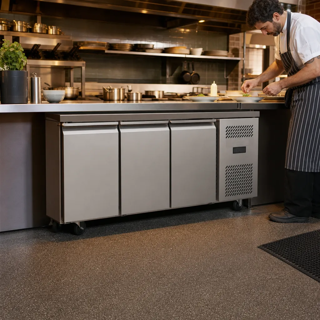 Table Réfrigérée Positive 3 Portes GN1/1 450 L -2/+8°C 320 W Froid Ventilé Inox R290