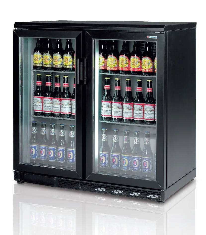 Arrière-Bar Réfrigéré Positif - 200 L - 2 Portes Vitrées
