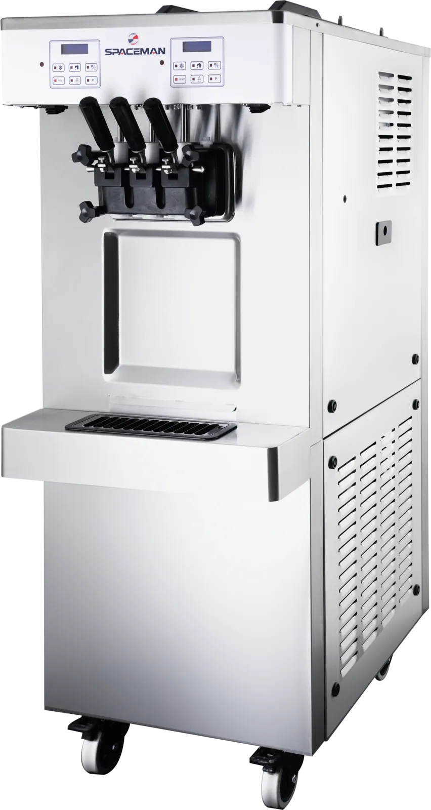 Machine à Glace Soft et Frozen Yogurt Verticale sur Roulettes -  45 L/H