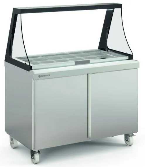 Buffet Réfrigéré pour Bar à Salade - 394 L - 18 Bacs GN 1/6