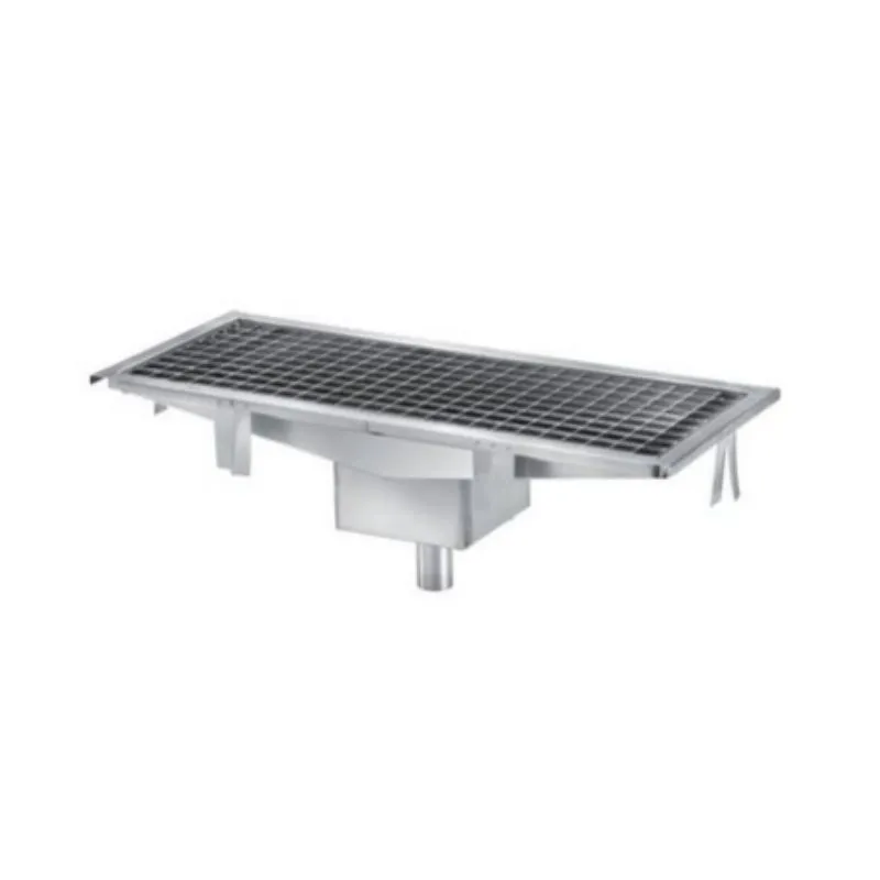 Caniveau de Sol en Inox 100 x 30 cm - Sortie Verticale