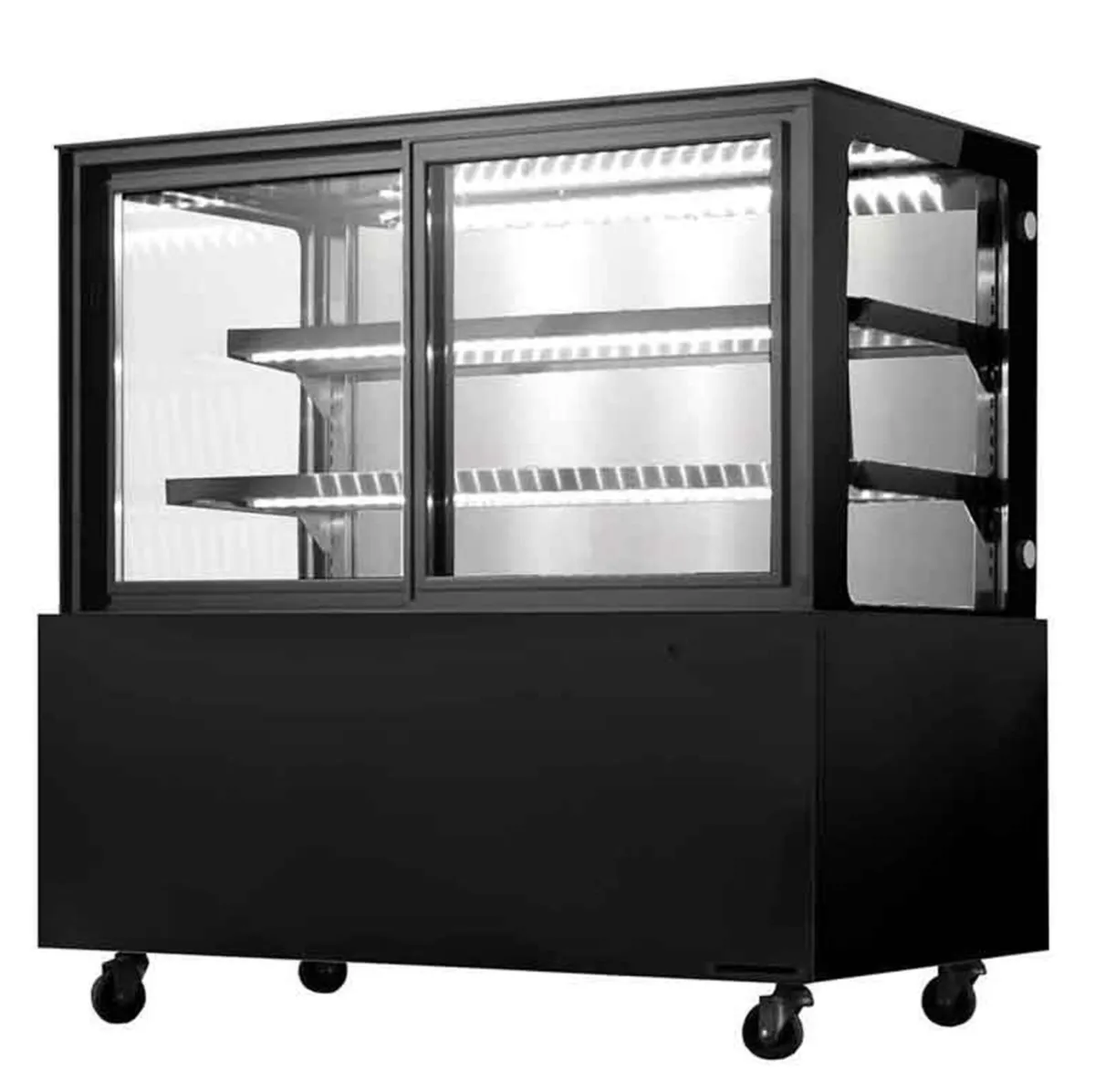 Vitrine Murale Réfrigérée Positive Noire - 280 L
