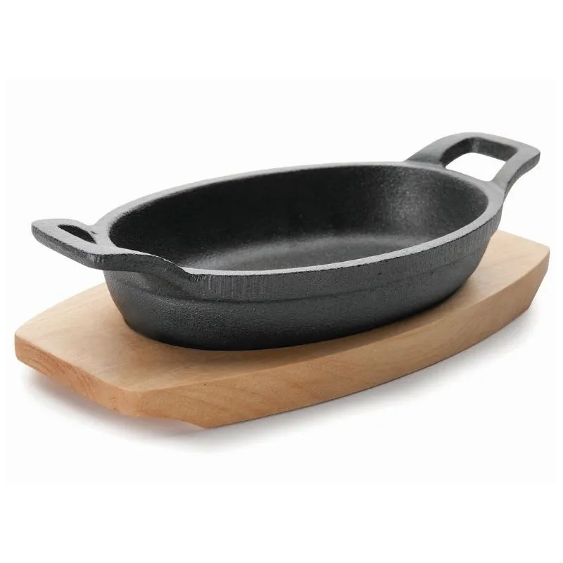 Faitout Ovale Magma Avec Base En Bois - 200 Ml