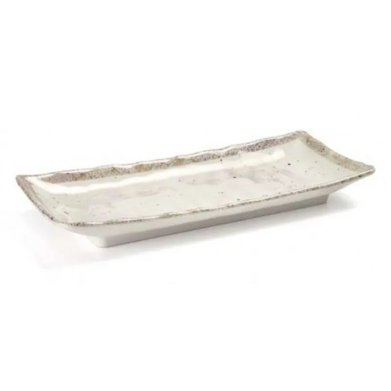 Plat Rectangulaire "Earth" En Mélamine - 286 X 127 Mm