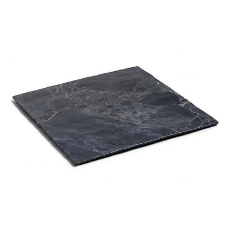 Assiette Carrée "Stone" En Mélamine - 285 X 285 Mm
