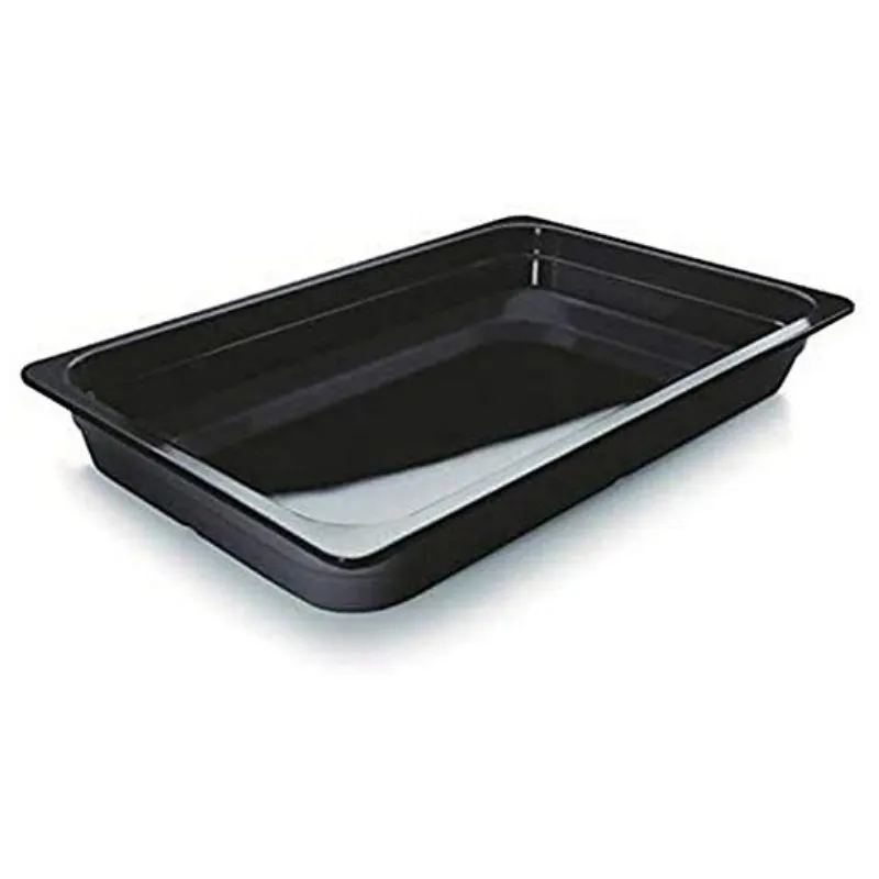 Bac Gastro GN 1/1 Noir Mélamine - Profondeur 100 mm - 13,3 L
