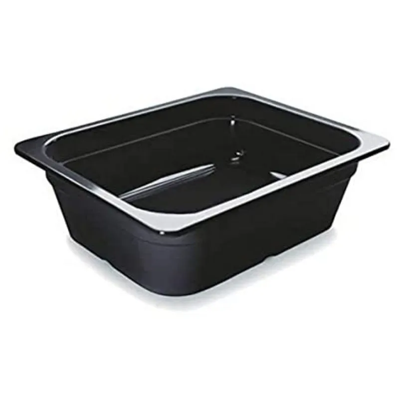 Bac Gastro GN 1/2 Noir Mélamine - Profondeur 65 mm - 4,5 L