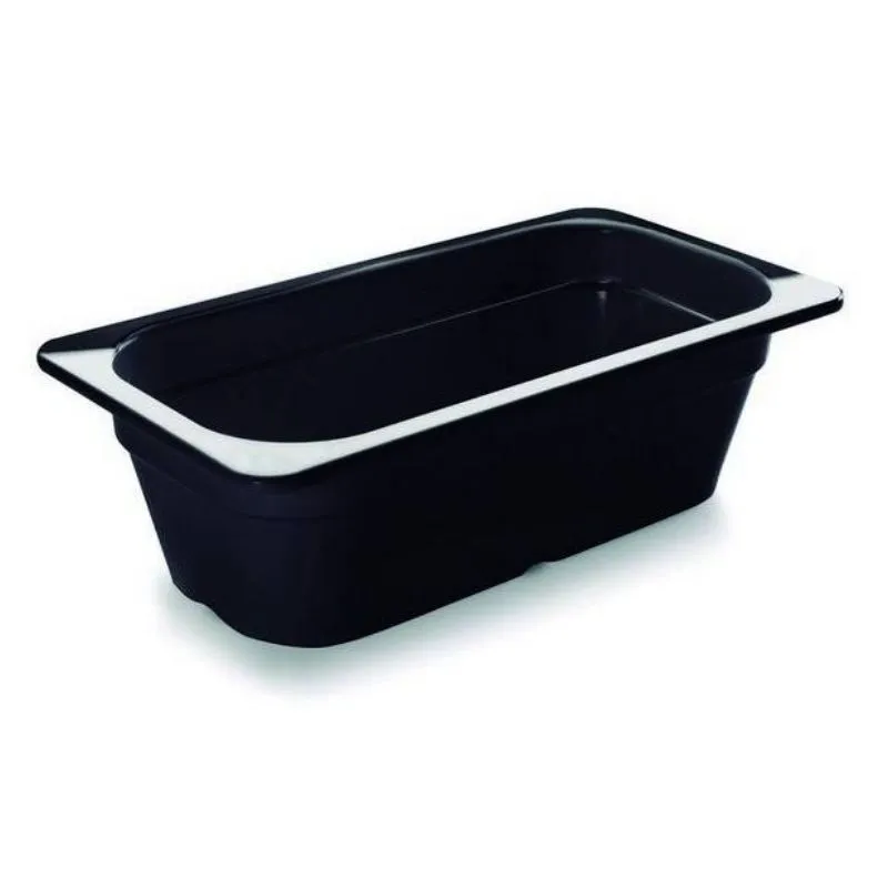 Bac Gastro GN 1/3 Noir Mélamine - Profondeur 65 mm - 2,5 L