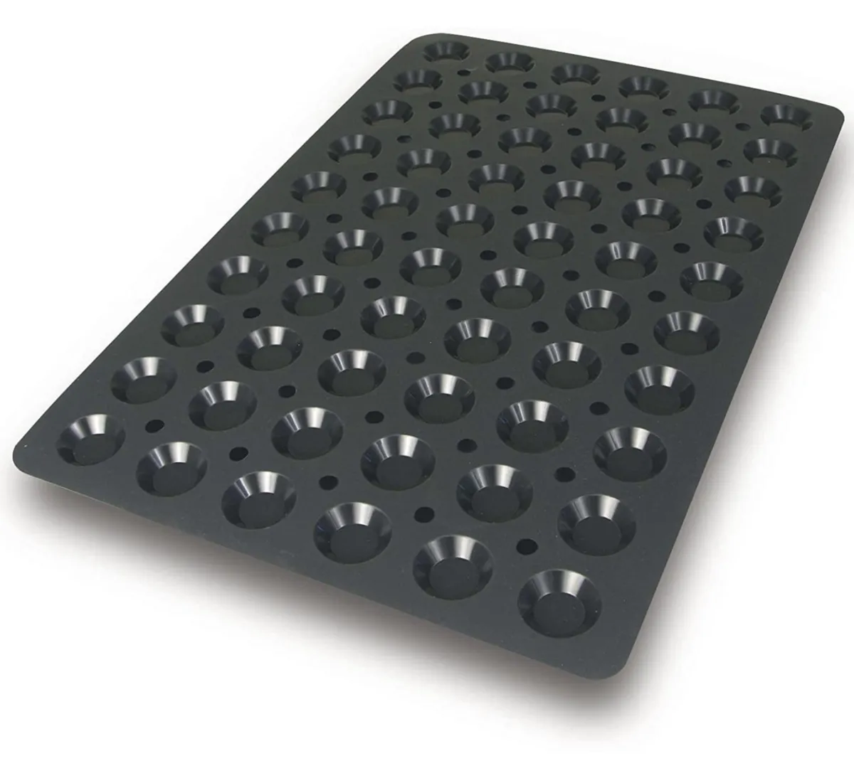 Moule à Gâteaux En Silicone Forme Mini-Tartelette - 60 Pièces