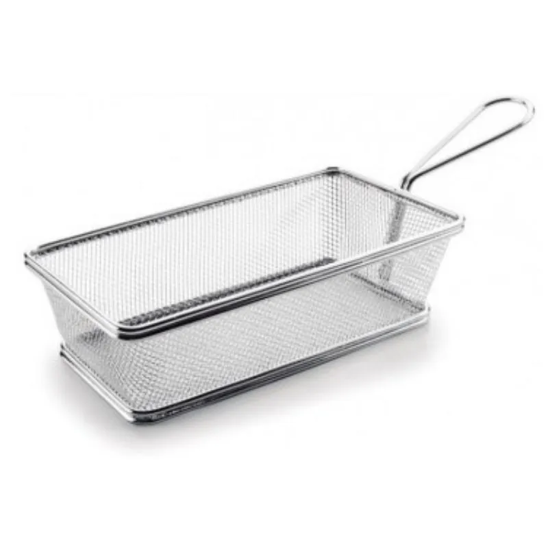 Panier Rectangulaire En Inox - 21 X 11 Cm