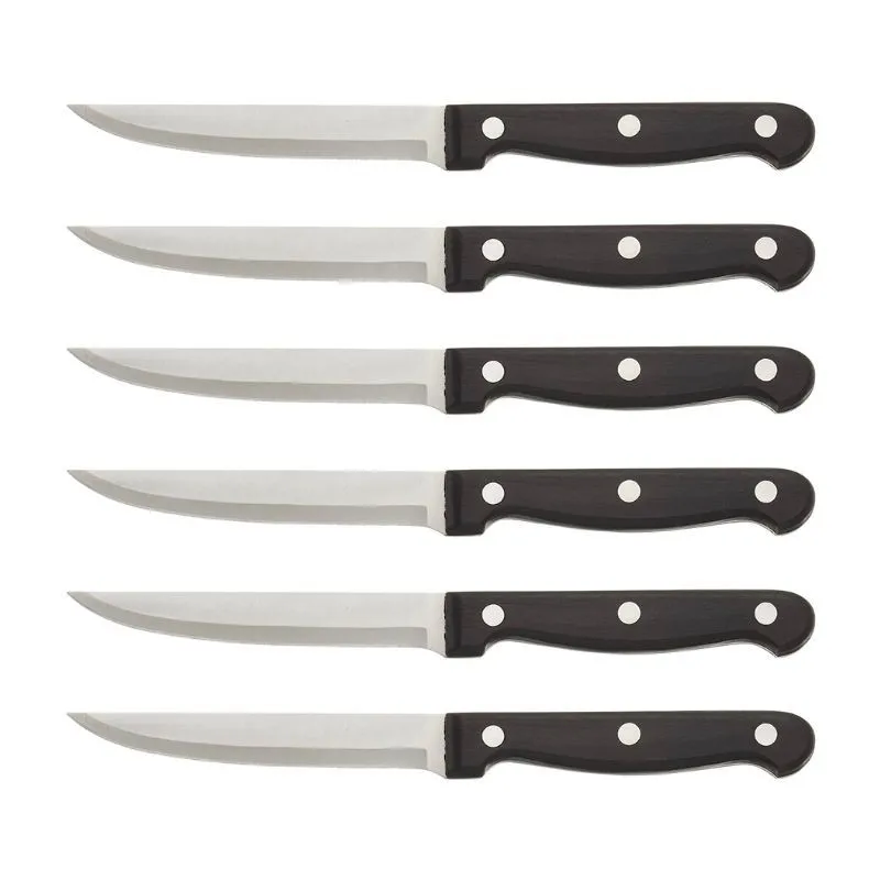 Couteau à Steak - Lame Lisse - Lot De 6