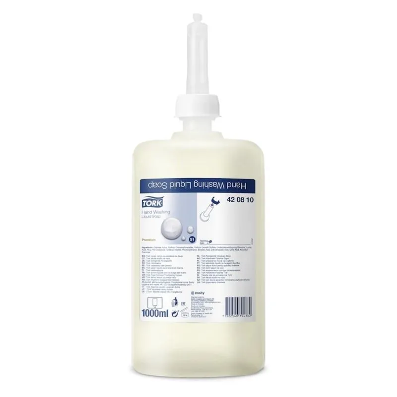 Savon Liquide pour Les Mains Sans Parfum - 1 L - Lot de 6