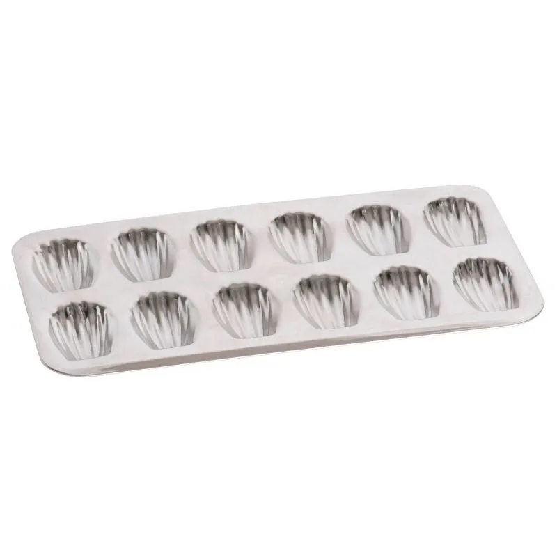 Moule à 12 Madeleines en Fer Blanc - 395 x 200 mm