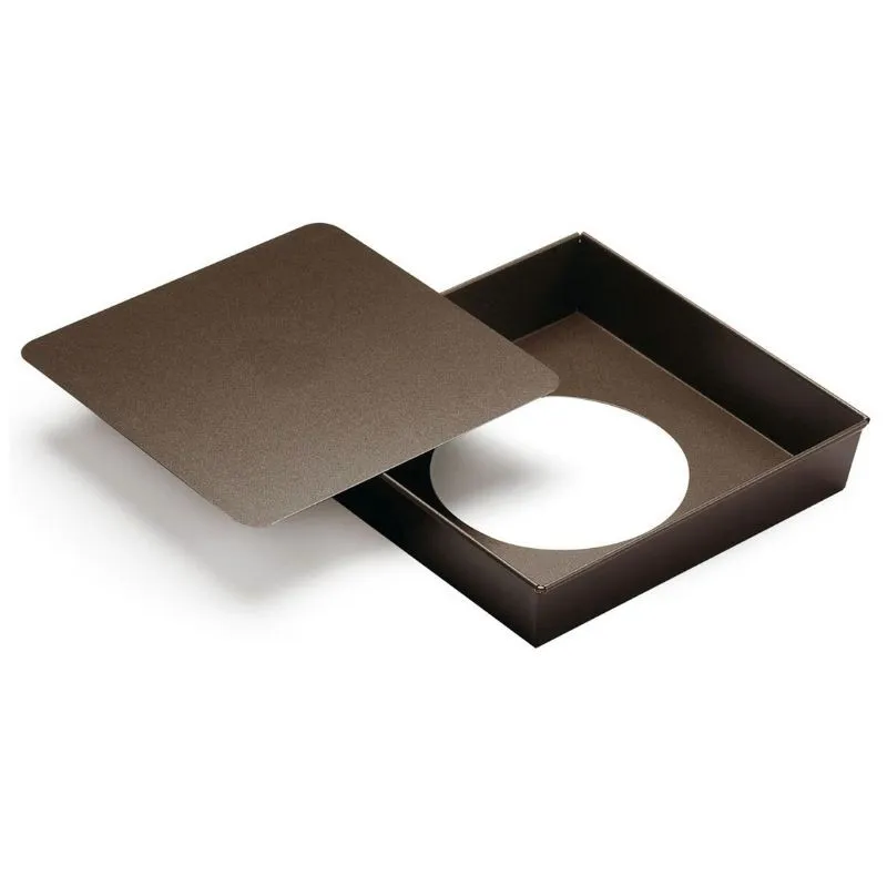 Moule à Manqué Carré avec Fond Mobile - 240 x 240 mm
