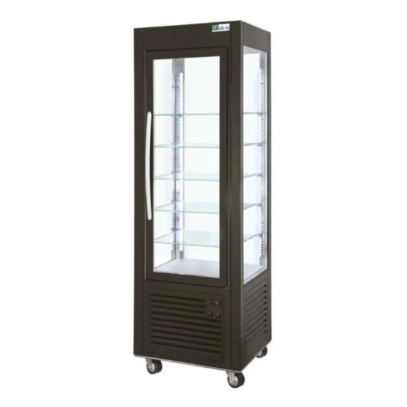 Vitrine Réfrigérée Négative 4 Faces Vitrées - 250 L