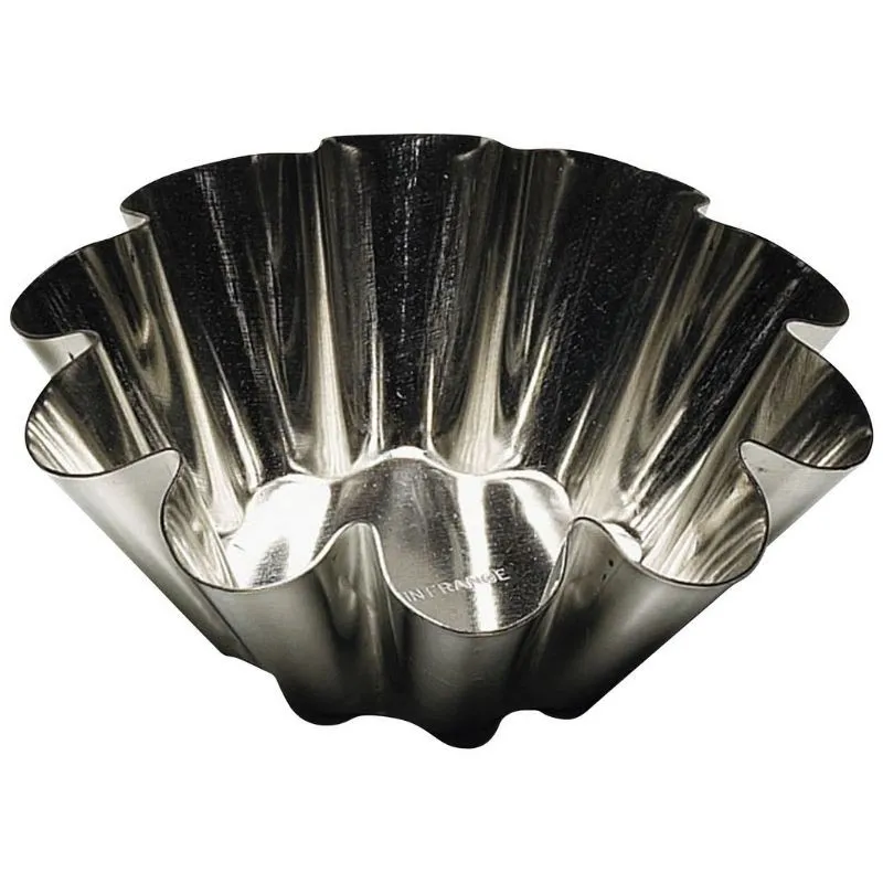 Moule à Briochette en Fer Blanc - 10 Côtes - Ø 80 mm