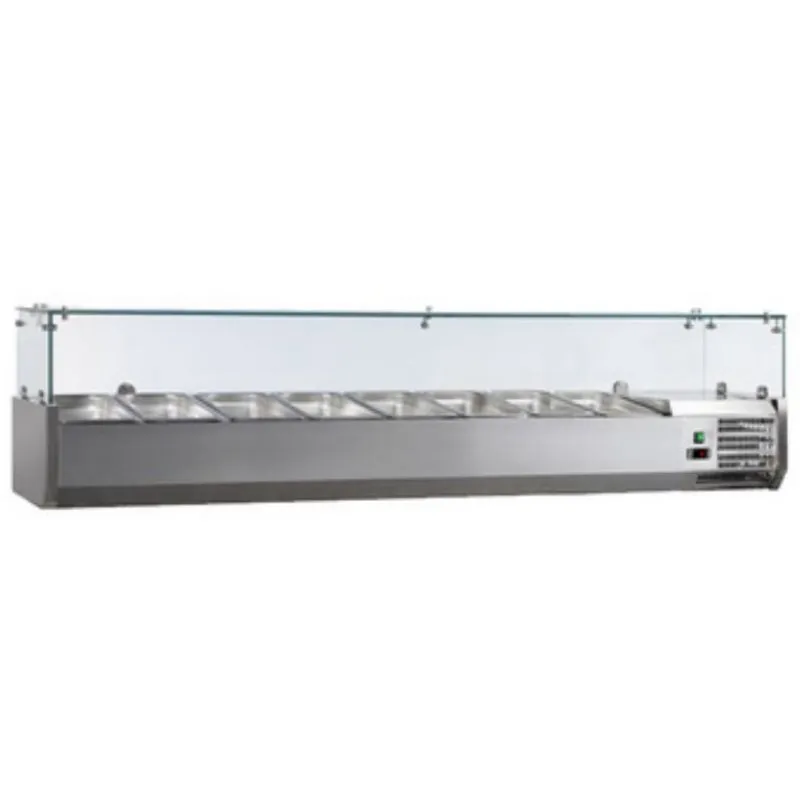 Saladette Réfrigérée à Ingrédients en Inox - 8 GN 1/3