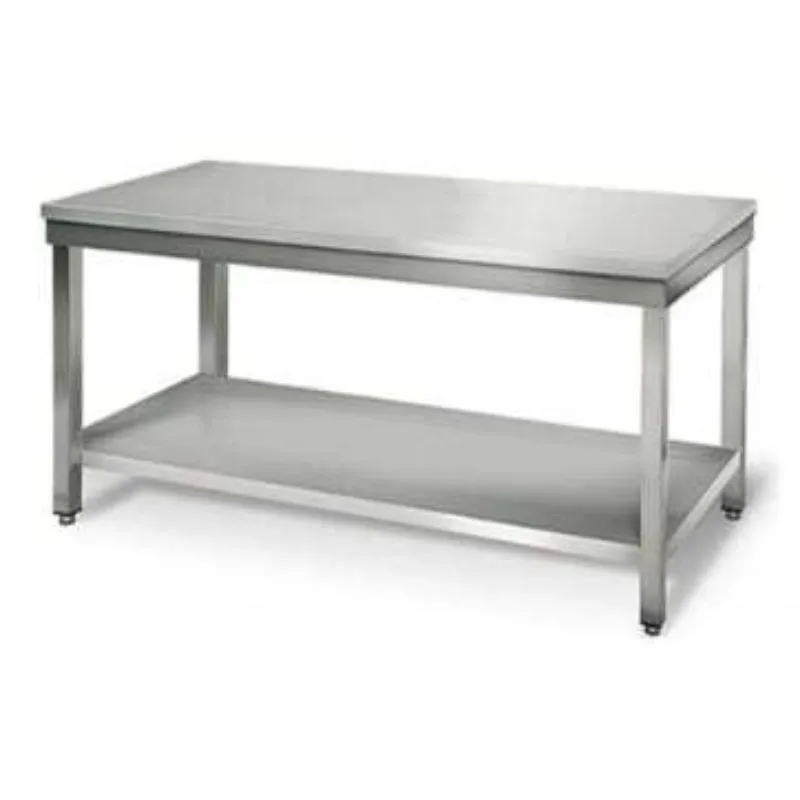 Table Inox avec Etagère - P 700 mm - L 1500 mm