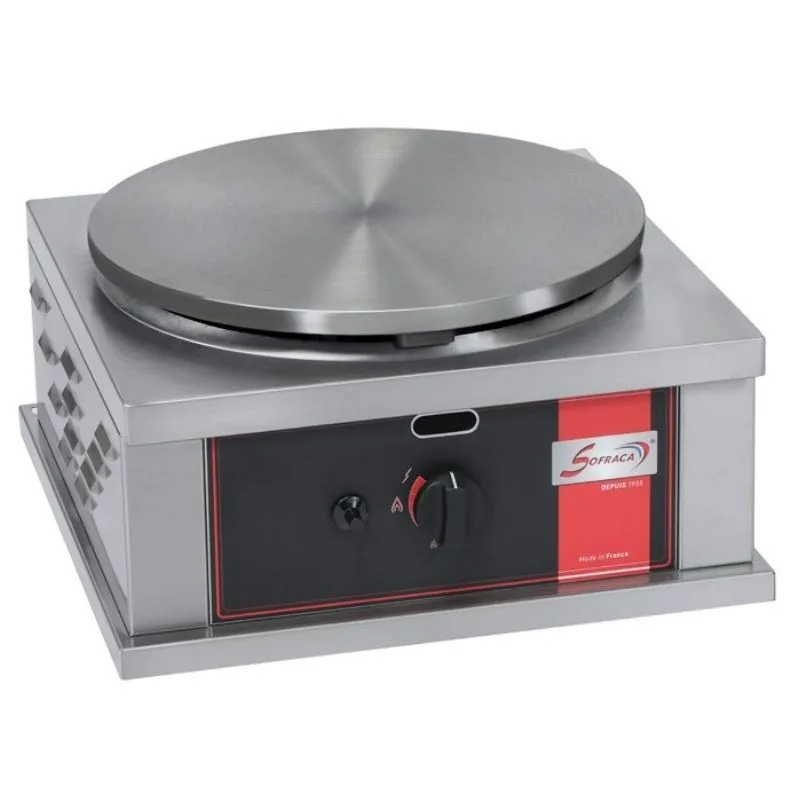 Crêpière à Gaz Professionnelle Carrée à Usage Intensif - Ø 40 cm