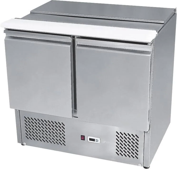 Saladette Compacte - 2 x GN1/1 + 3 x GN1/6 - Couvercle Coulissant
