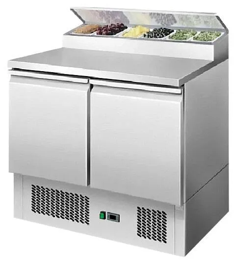 Saladette Compacte - 5 Bacs GN 1/6 - 2 Portes