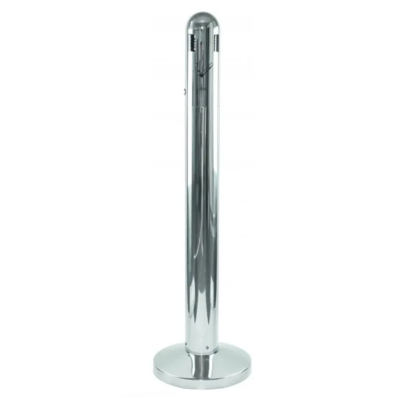 Cendrier Tubulaire sur Pied avec Bac Finition Miroir  - 3 L