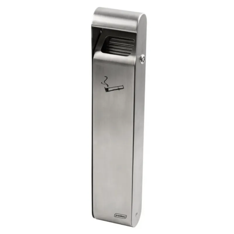Cendrier Mural Slim Inox Satiné - 3 L