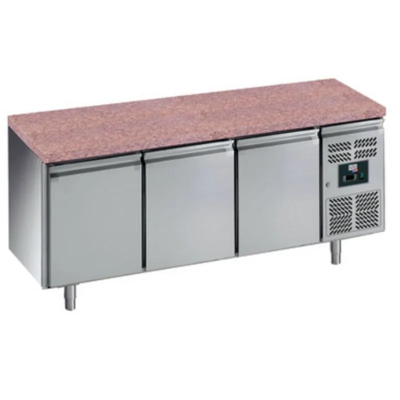 Tour Pâtissier Ventilé 600 x 400 en Granit - 3 Portes - Sans roulettes