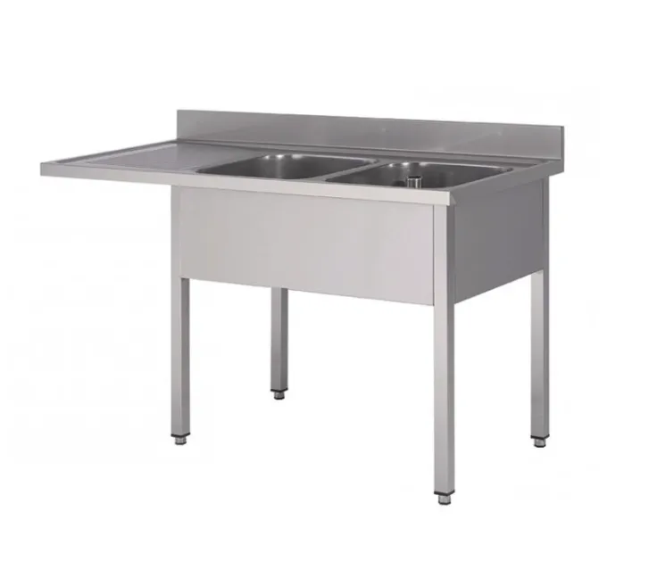 Plonge Spéciale Lave-Vaisselle - Longueur 1800mm - Cuves à droite