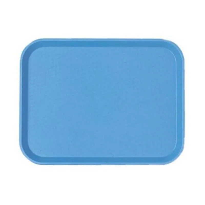 Plateau Polypropylène Fast-food à Rebord Élevé - Lot de 24 - Bleu