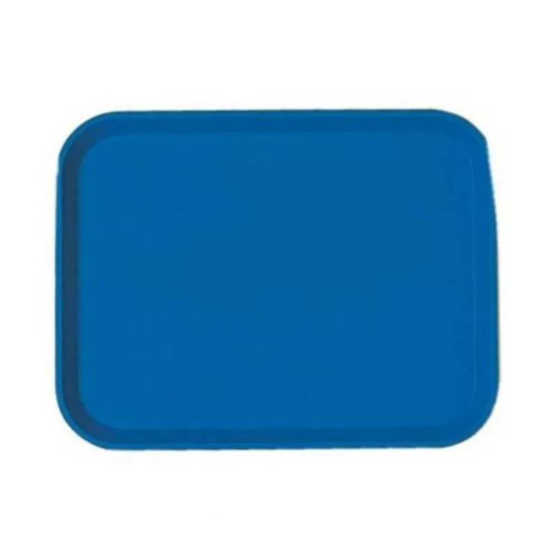 Plateau Polypropylène Fast-food à Rebord Élevé - Lot de 24 - Bleu Marine