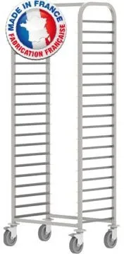 Echelle Pâtissière 600 x 400 avec Roulettes Chape Zinguée - 15 Niveaux