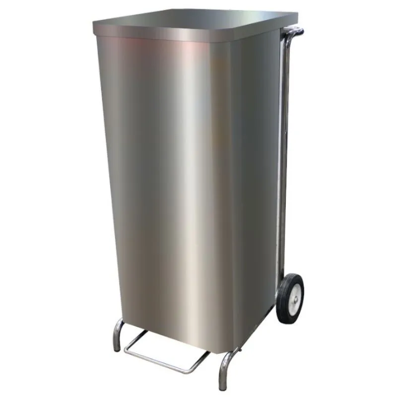 Porte-Sacs Mobile Inox - 100 à 130 L