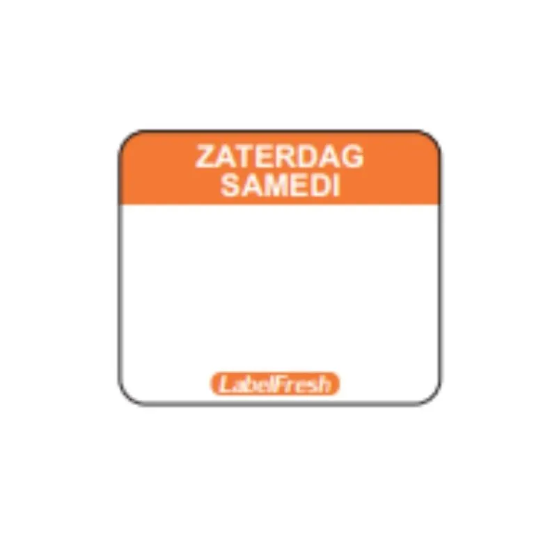 Etiquette de Traçabilité LabelFresh Easy - Samedi - 30 x 25 mm - Lot de 1000