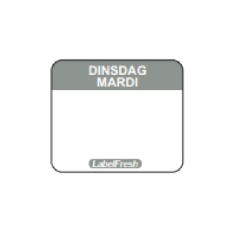 Etiquette de Traçabilité Label FreshEasy - Mardi - 30 x 25 mm - Lot de 1000