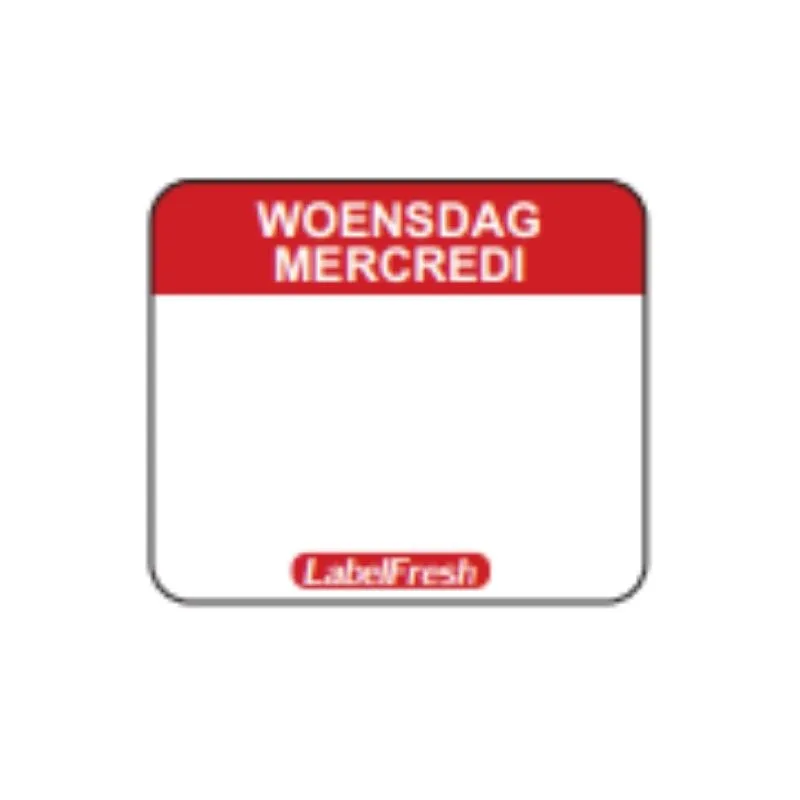 Etiquette de Traçabilité Label FreshEasy - Mercredi - 30 x 25 mm - Lot de 1000
