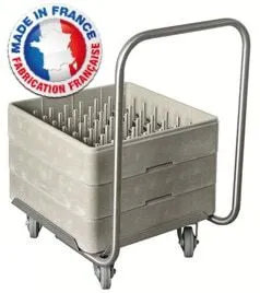 Chariot Porte-Casiers et Plateau 500x500 - Avec guidon