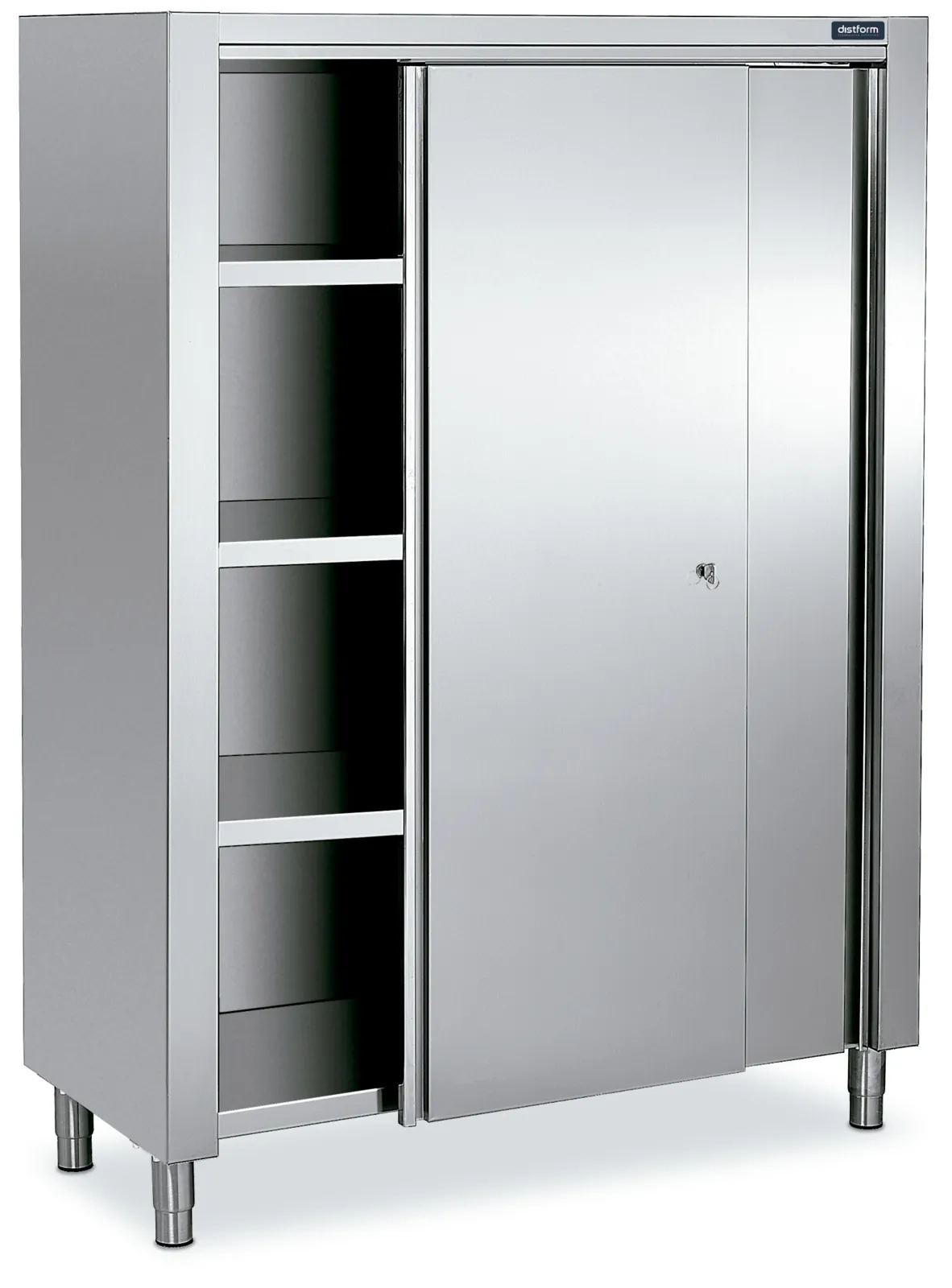 Armoire Inox Haute - 2 Portes Coulissantes 1200x600x1900