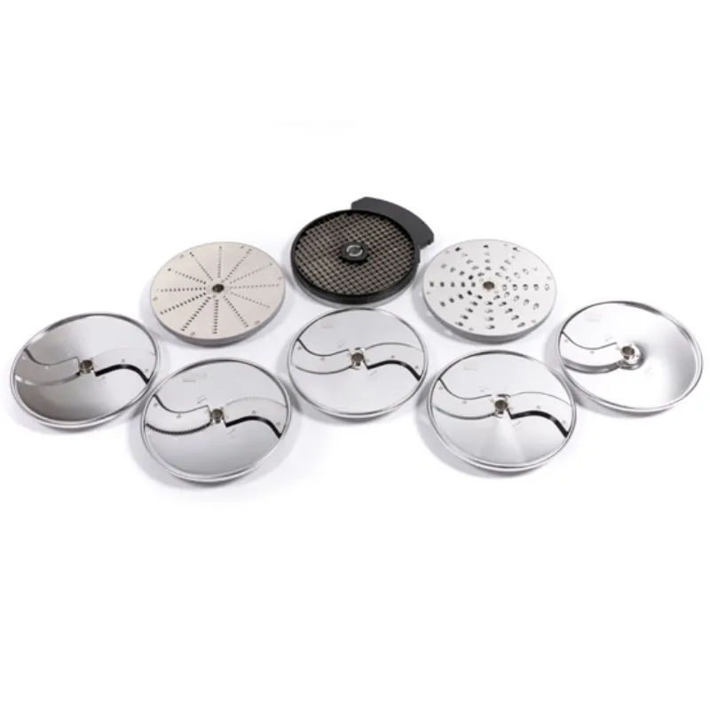 Pack Collectivités 7 Disques et 1 Kit pour Cutter et Coupe-Légumes Electrique
