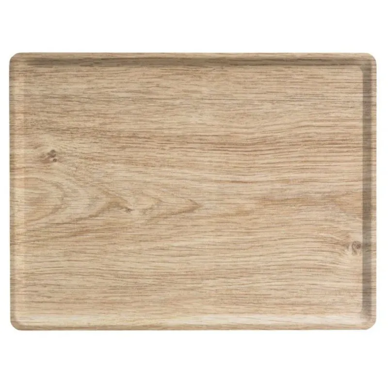 Plateau Stratifié Mélaminé Rectangulaire - 280 x 200 mm - Chêne Clair - Lot de 20