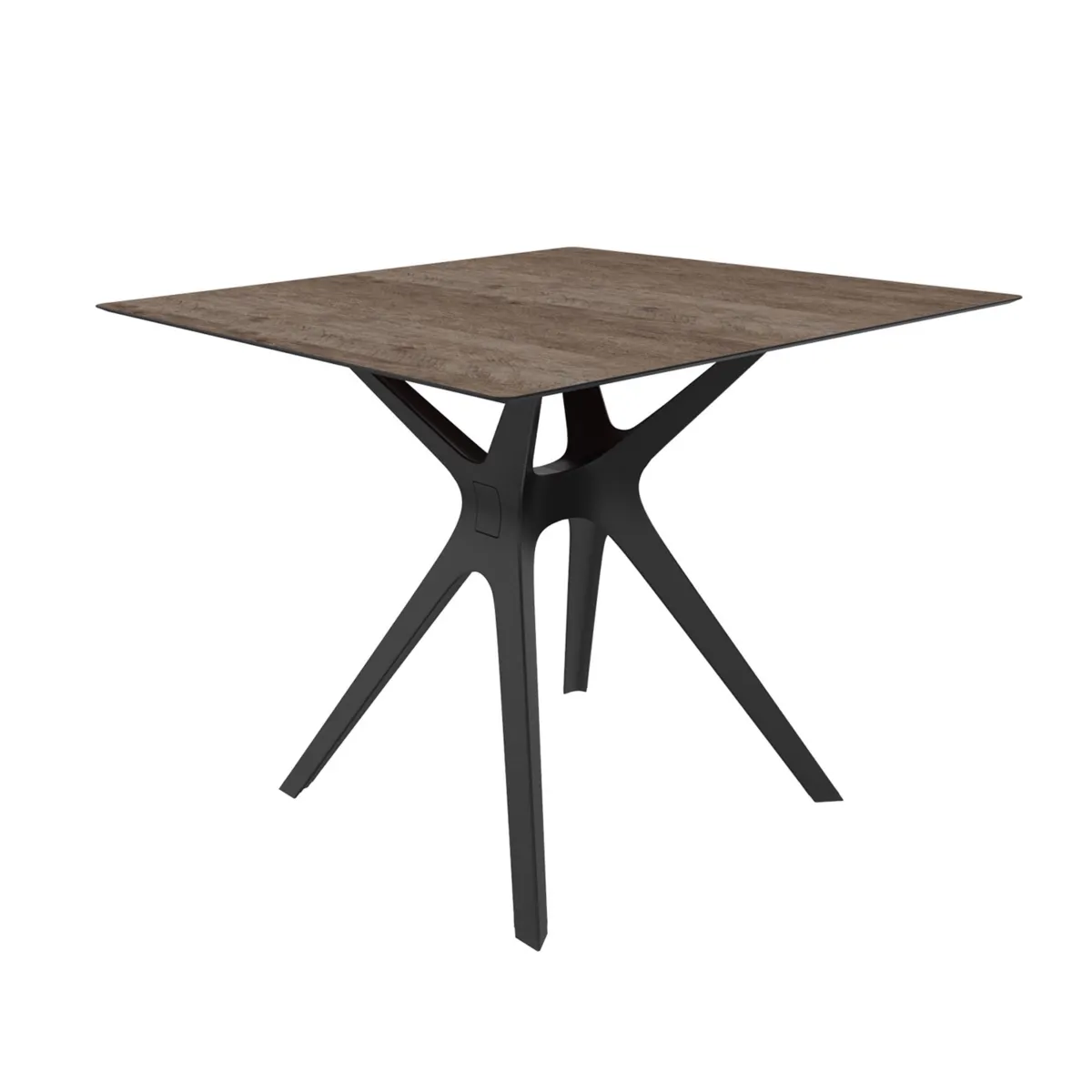 Table Chêne à Pied Noir - 90 x 90 cm