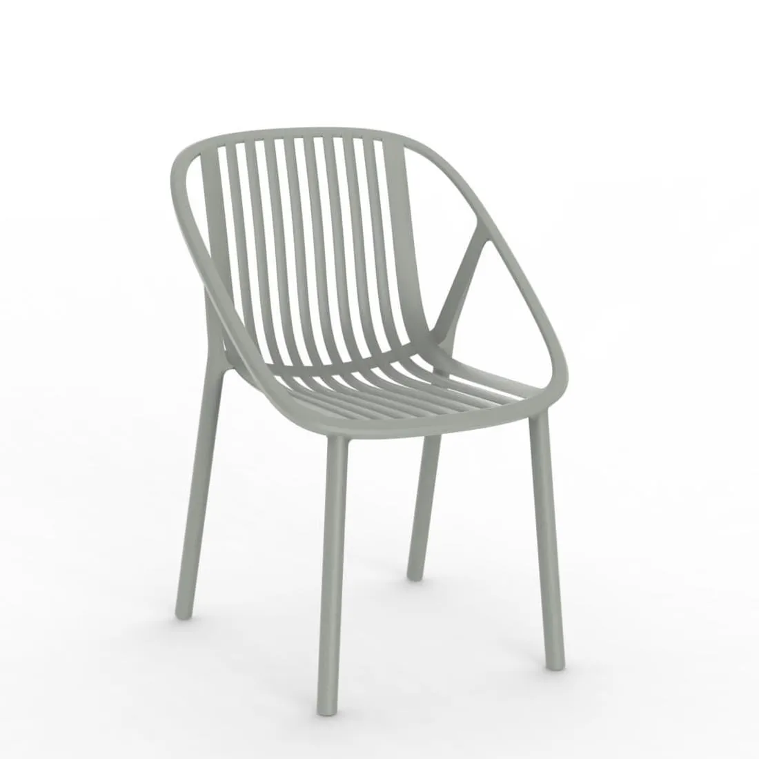 Chaise Bini - Gris Vert - Lot de 4