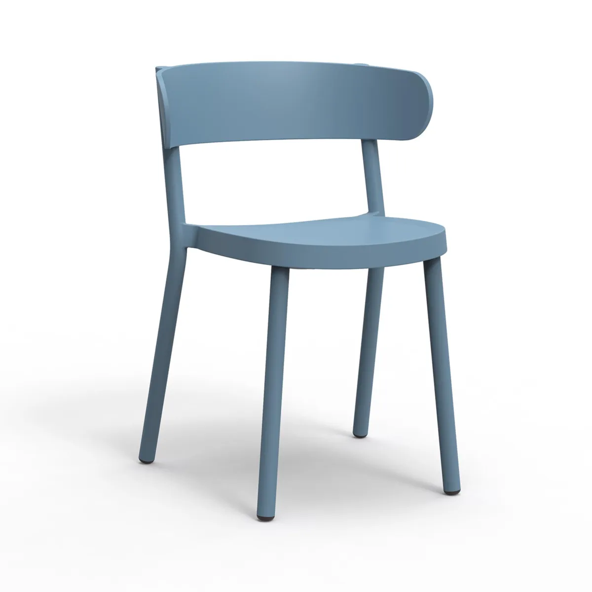 Chaise Casino - Bleu Retro - Lot de 4