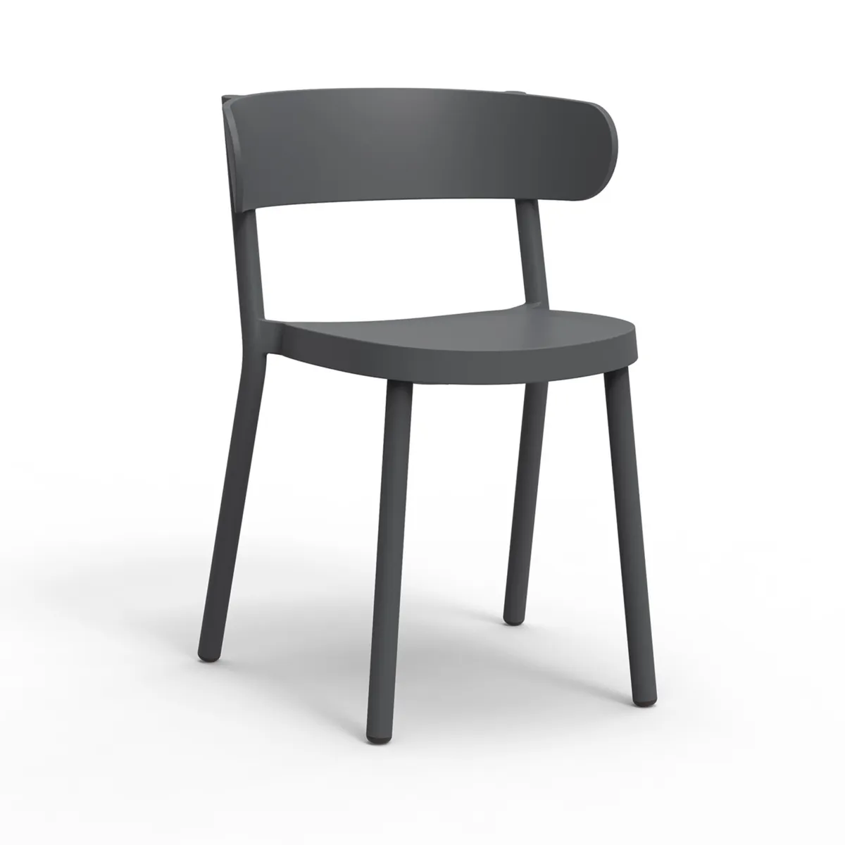 Chaise Casino - Gris Foncé - Lot de 4