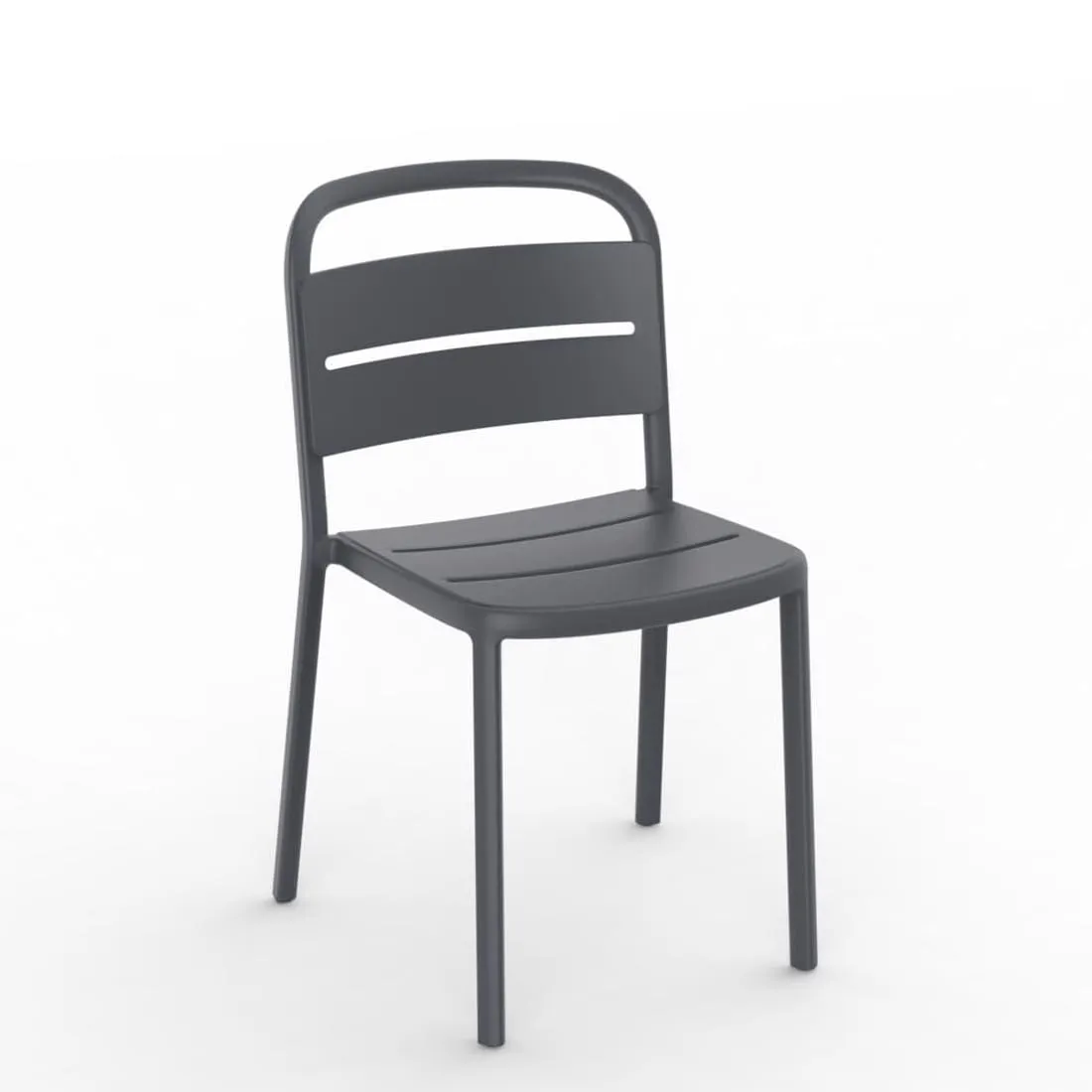 Chaise Como - Gris Foncé - Lot de 4