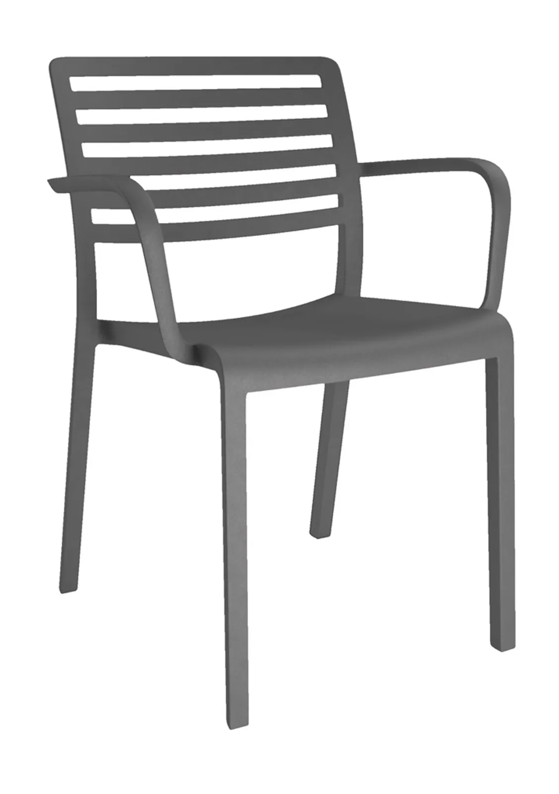 Fauteuil Lama - Gris Foncé - Lot de 2