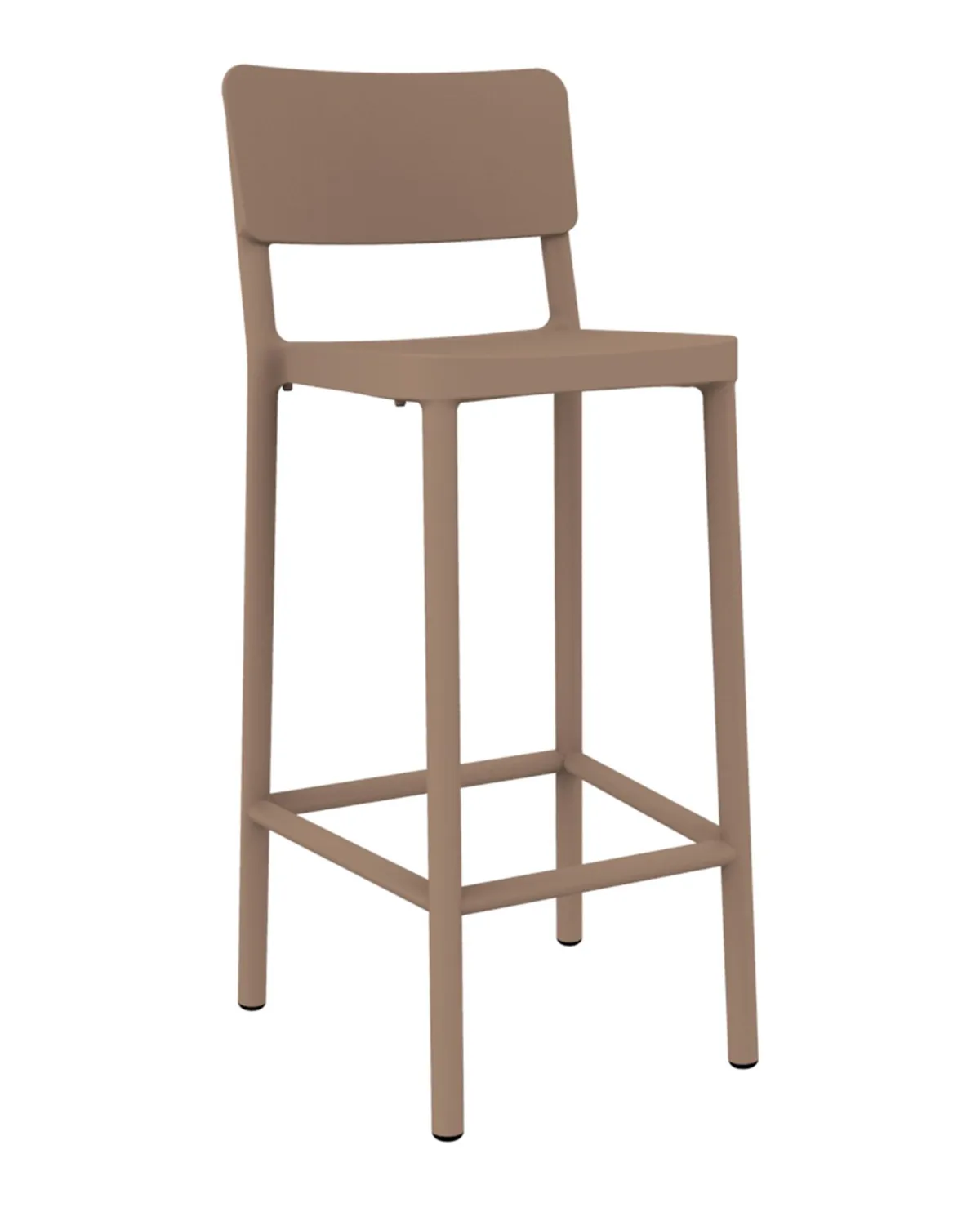 Tabouret Haut Lisboa - Sable - Lot de 4