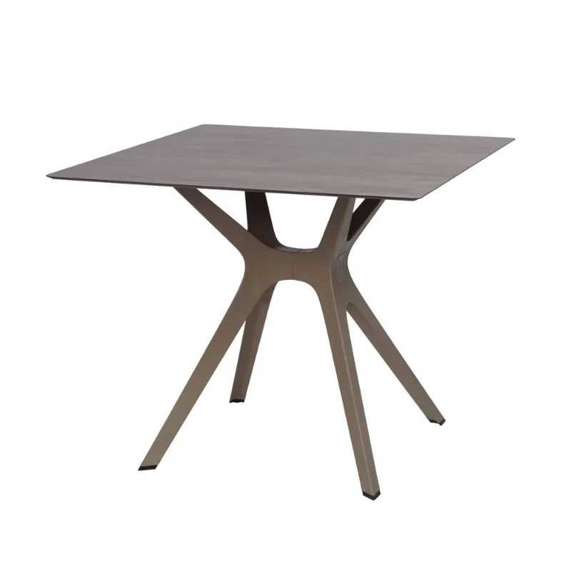 Table Bois à Pied Sable - 90 x 90 cm