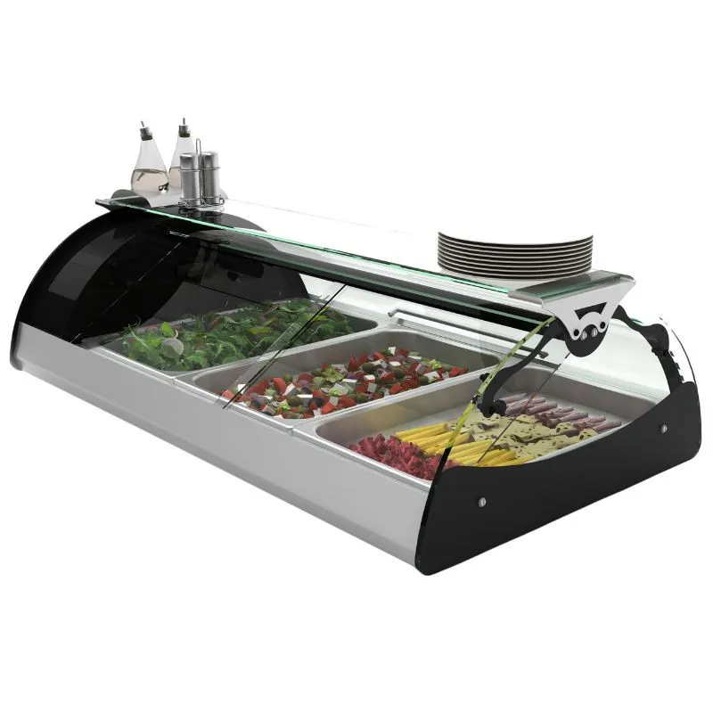 Vitrine Réfrigérée à Poser Libre Service avec Étagère - MAXISELF Tapas - L 1210 mm - GN 1/1